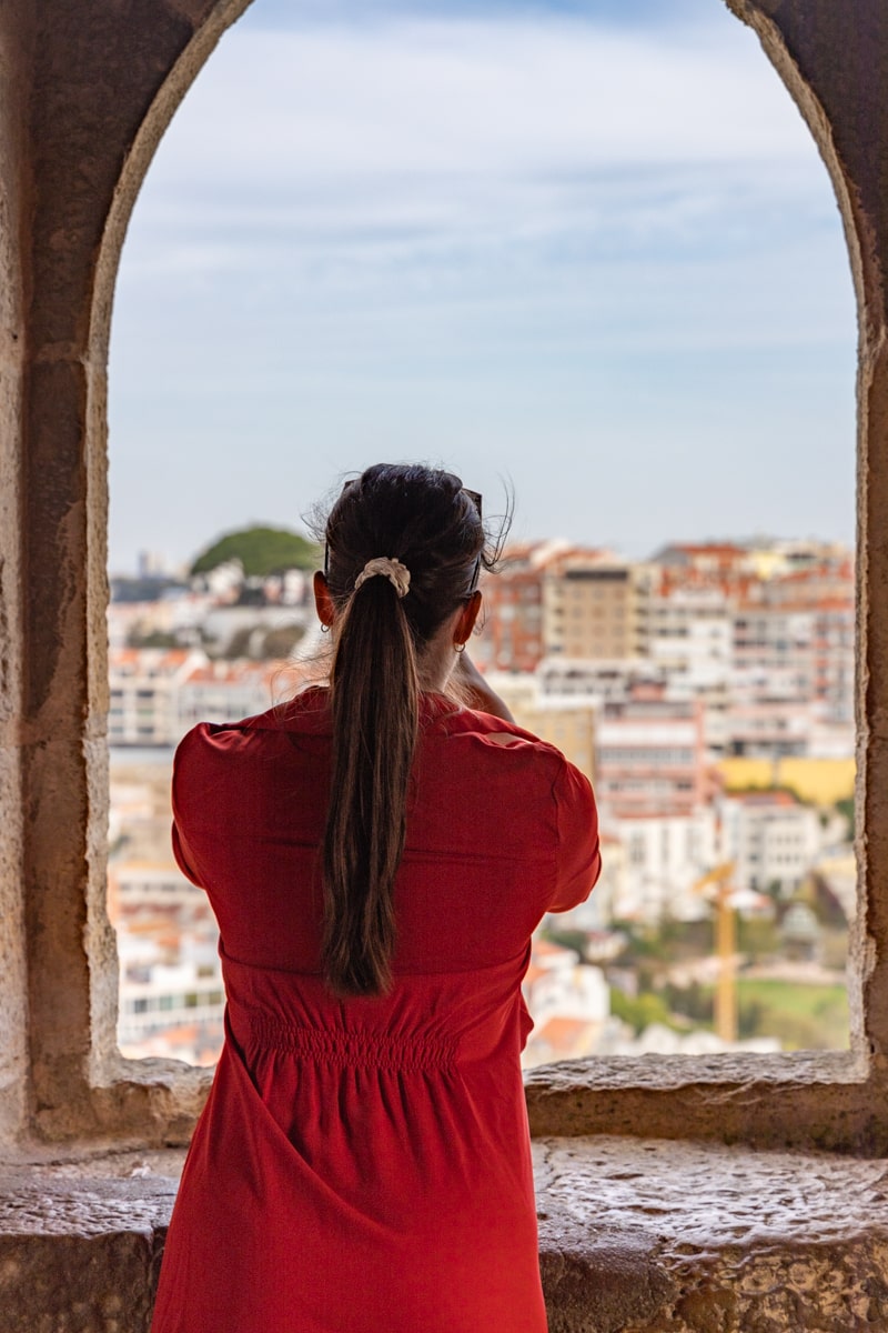 Vue depuis une fenêtre du Château Saint Georges à Lisbonne