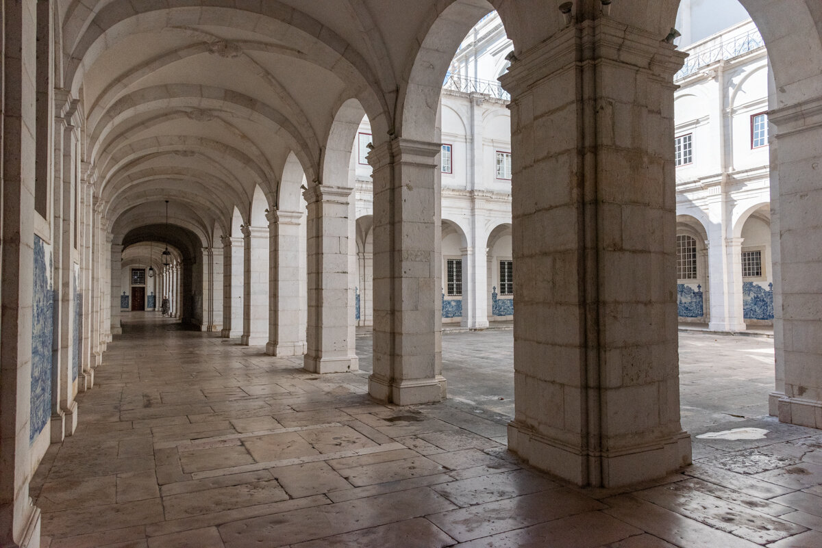 Cour intérieure du château Saint Georges de Lisbonne