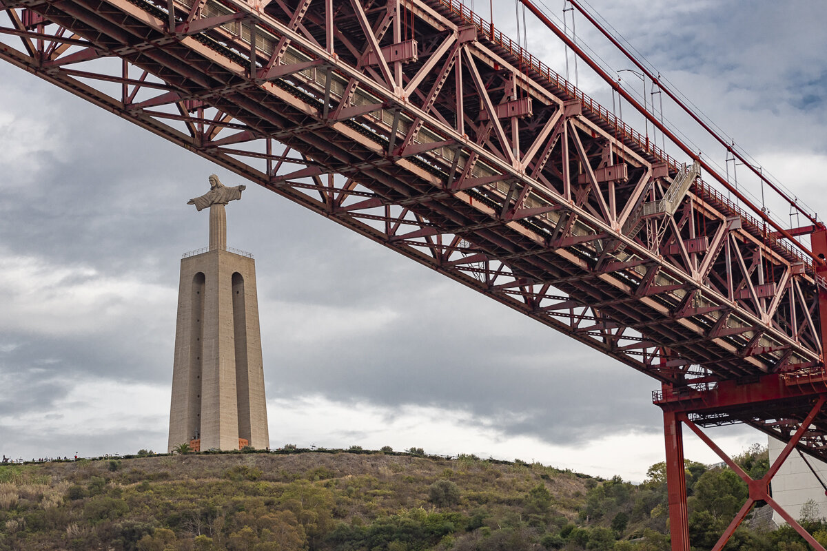 Pont du 25 Avril à Lisbonne avec le Cristo Rei