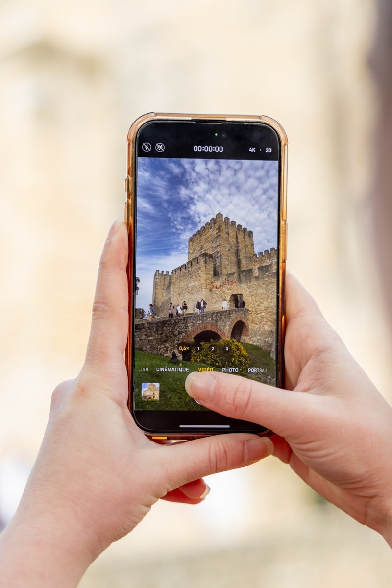 Photo d'une tour dans le chateau de Saint Georges à Lisbonne