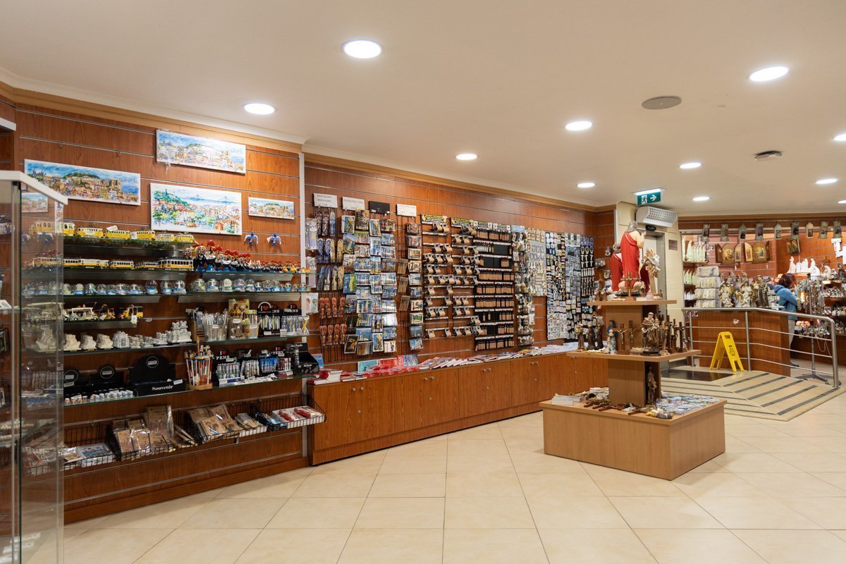 La boutique de souvenirs du Cristo Rei de Lisbonne.