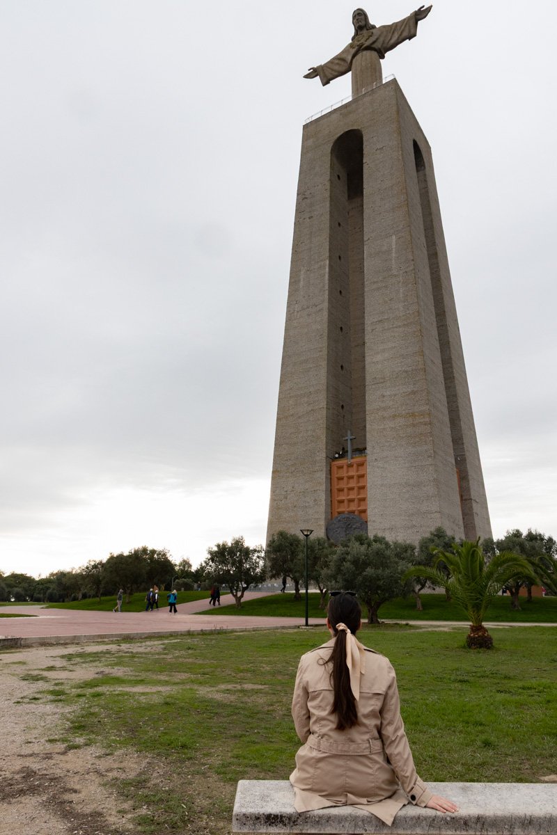 Vue du Cristo Rei depuis l'esplanade