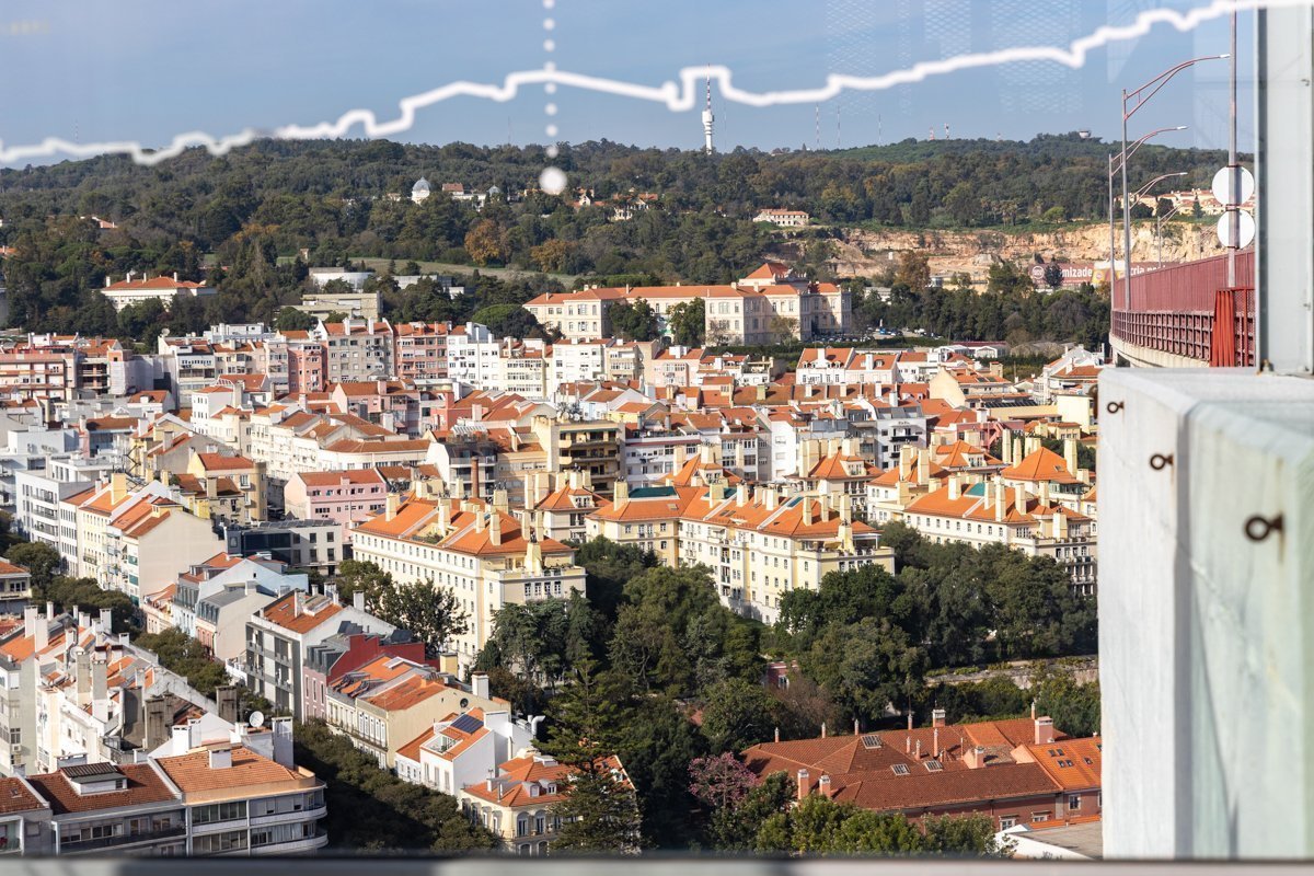 Vue sur la Ville de Lisbonne depuis le 7e étage