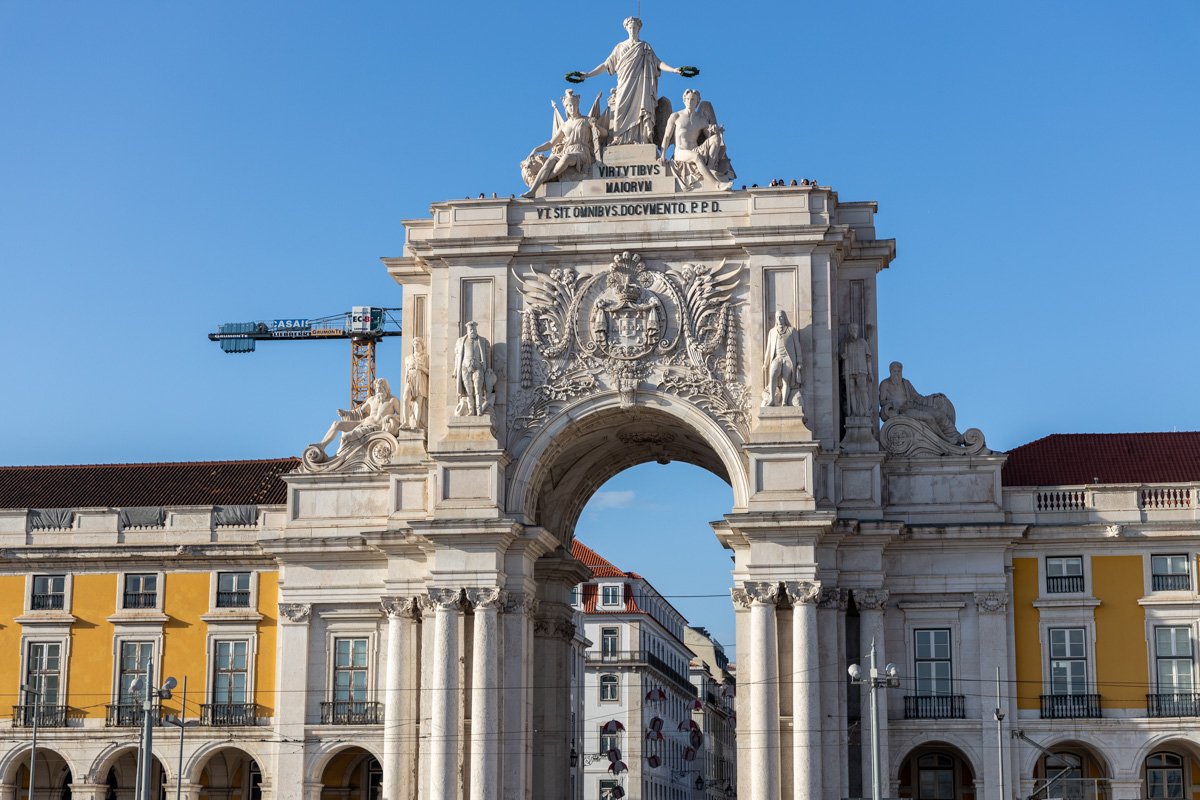 Arc de Triomphe de la rue Augusta de jour, Lisbonne