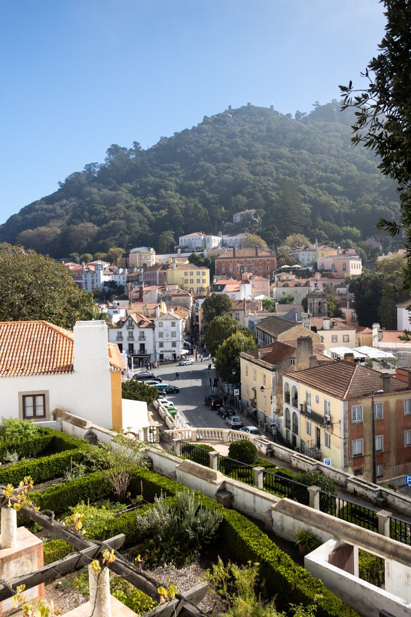 Vue sur la ville depuis les jardins