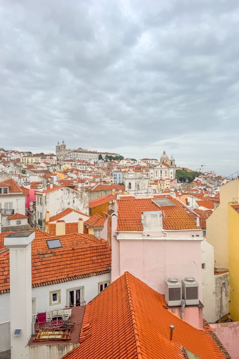Vue depuis un rooftop à Alfama