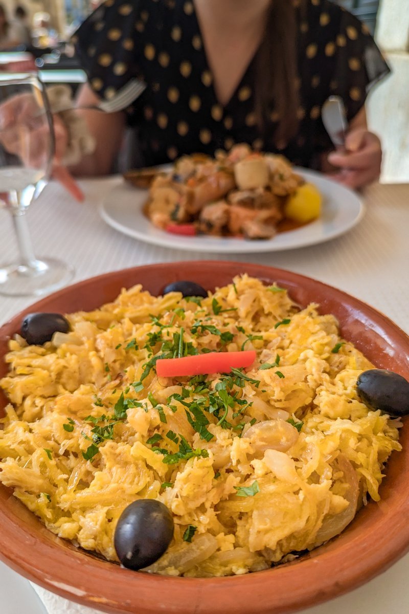 bacalhau à Braz, plat de morue au café Martinho da Arcada