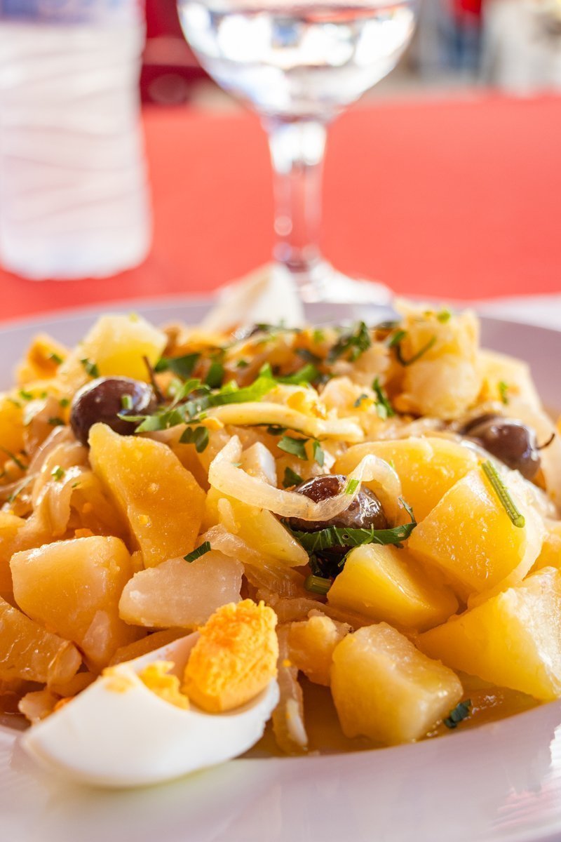 Spécialité culinaire : salade de morue