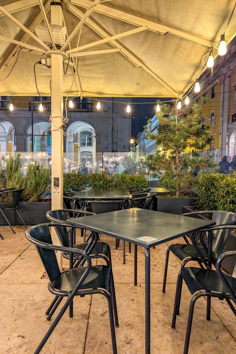 Terrasse de la Cervejaria Antartida le soir