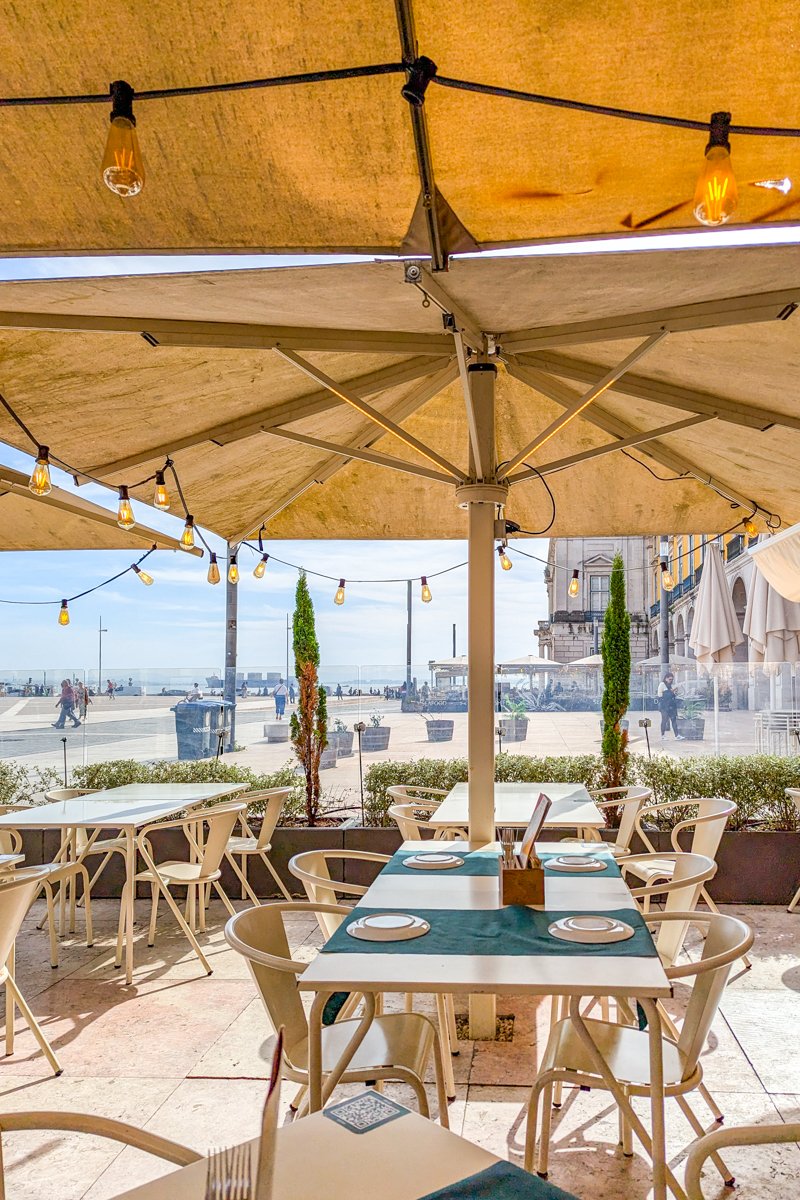 Terrasse sur la place du commerce